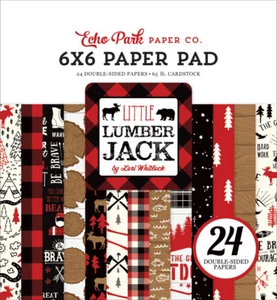 Echo Park - Little Lumberjack 6x6 Papierblock 24 doppelseitige Blätter Winterhütte - Bild 1 von 1