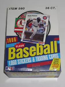 1988 FLEER BASEBALL FACTORY SEALED BOX 36 PACKS ~ FREE SHIPPING ~ - Picture 1 of 6
