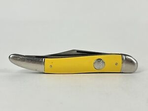 Vintage IMPERIAL Yellow Pocket Knife Scaler Bottle Opener Prov R.I. USA