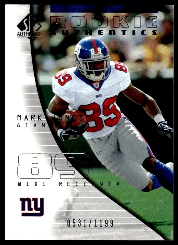 2004 SP Authentic Mark Jones Rookie 0531/1199 New York Giants #137 R19 - Image 1 of 2