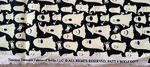 Timeless Treasures Soho BOO! CG2371 leuchtender Baumwoll-Quiltstoff im Dunkeln ~ 1 Yard x 44 Zoll - Bild 1 von 3