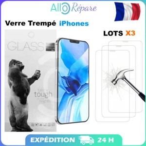 Verre Trempé Vitre Protection Ecran iPhone 5 6 7 8 XR X S 11 12 13 PRO MAX - Photo 1 sur 5