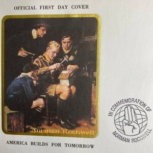 Norman Rockwell America Builds for Tomorrow Official First Day Cover 1979 - Picture 1 of 7