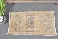 Kitchen Rug, Turkish Rug, 1.4x2.7 ft Small Rugs, Antique Rug, Vintage Rugs
