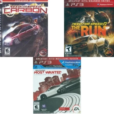Need for Speed: Carbon + The Run + Most Wanted Greatest Hits PS3 New Game Bundle - Image 1 of 4