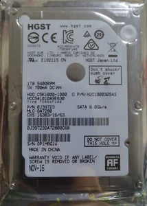 HGST 1TB 5400RPM HCC541010A9E630 32MB 6Gb/s SATA 2.5" Laptop HDD Hard Disk Drive - Picture 1 of 4