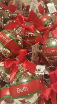 GANZ PERSONALIZED NAME CHRISTMAS HOLIDAY MINI BALL SNOWMAN ORNAMENT - Image 1 of 2