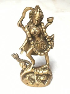 Goddess Kali Maa Mahakali Goddess Of Ultimate Power Brass Idol Figurine Statue - Picture 1 of 3