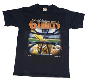 vintage san francisco giants t shirt Nutmeg 1995 XL Black Made in USA Graphic - Picture 1 of 6