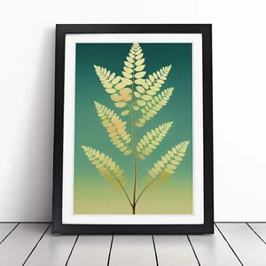 Poster arte da parete con cornice singola foglia di felce quadro grande pittura arredamento casa - Foto 1 di 8