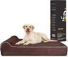 Jumbo Orthopedic - 7-Inch Thick Memory Foam Pet Bed With Pillow ,Removable Cover