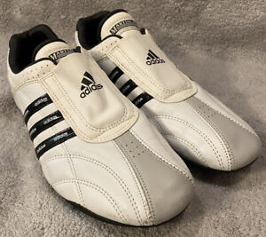 ADIDAS ADILUX Taekwondo Karate MARTIAL ARTS White Leather Shoes Mens Size 8