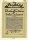 Germany. Prussian Government 1000 Reichsmarks Bond, Berlin Dated 1937