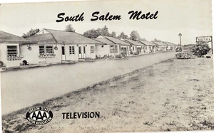 South Salem Motel Television AAA Advertising Oregon Unused Postcard 1930s - Picture 1 of 2