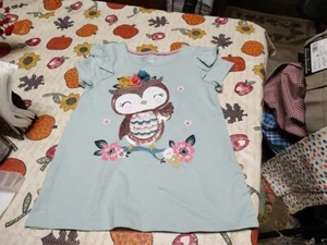 NWOT Tommy Bahama Green Multi-Color Owl Legging Outfit Girl's M 7/8 - Picture 1 of 4
