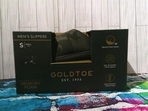 Herren Oliv Camouflage Goldtoe Memory Foam Hausschuhe Größe S (7) - Bild 1 von 8