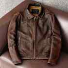 Leather Jacket Men Motorcycle Distressed Premium Casual Lightweight Antique