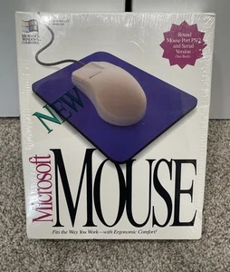 Vintage Microsoft Mouse In Box Sealed 1993 Serial &PS2 Version Unopened - Picture 1 of 6