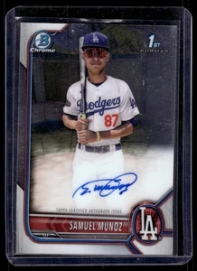 Autógrafos Bowman 2022 cromados #CPA-SM Samuel Muñoz Prospect - Imagen 1 de 2