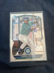 2023 Bowman Chrome Lazaro Montes #BCP-58 Seattle Mariners 1st Bowman - Foto 1 di 1