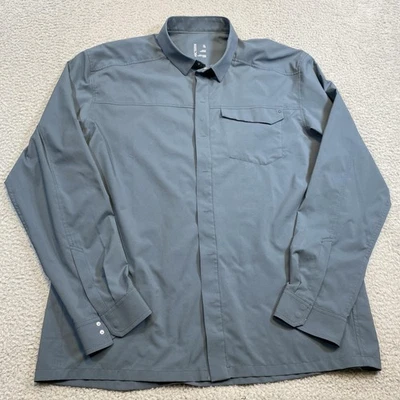 Arcteryx Skyline LS Shirt Men XL Blue Gray Long Sleeve Snap Button Hiking Travel - Image 1 of 4