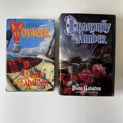 Dragon Fly in Amber and Voyager  Outlander Series books by Diana Gabaldon 1992/4 - image 1 of 4