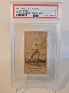 1887 N172 OLD JUDGE ED SEWARD Pitch, R/Hand Forward PSA 1.5 - Bild 1 von 7