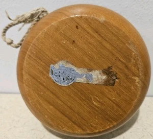 Vintage Large Wooden Yo Yo Exec-U-Toy Solid Walnut Yo-Yo Wood Vintage Rare - Picture 1 of 9