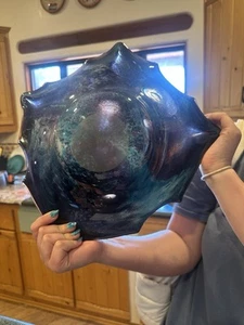 Huge Signed Kimball Trump Art Glass Bowl That Resembles An Octopus. Beautiful. - Picture 1 of 13