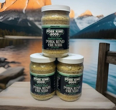 Migas de corteza de cerdo estilo italiano 12 OZ (lote de 3) cero carbohidratos totales por porción Foto 1 de 4