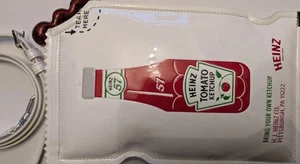 Pacchetto 3D Kate Spade Heinz stampato brevetto tracolla bianco fresco USATO - Foto 1 di 4