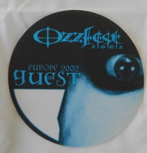 Ozzy Osbourne Tour Guest  Pass 2002   Europe Rare Original Perri - Picture 1 of 3