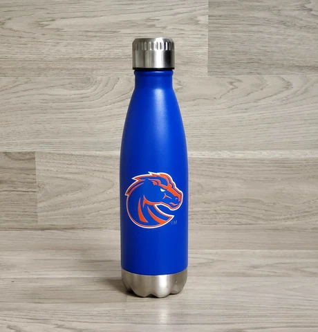Boise State Broncos 17oz Stainless Steel Vacuum Lid Water Bottle Blue NCAA Cover