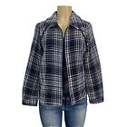 Christopher & Banks Blue Plaid Light Casual Jacket Shirt Womens Size S Re Top