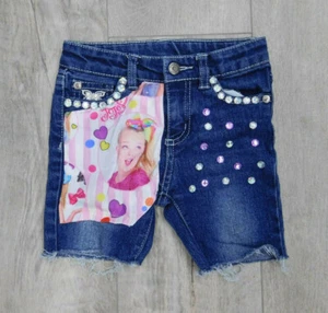 JoJo Siwa Jean Shorts / Size 4t / Rhinestones cut off / custom made  - Picture 1 of 4