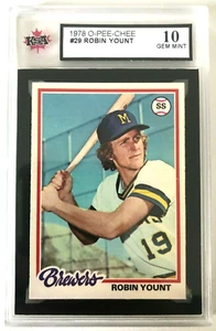 1978 O-PEE-CHEE MLB BASEBALL CARD #29 ROBIN YOUNT UER BREWERS KSA 10 GEM-MINT - Picture 1 of 2