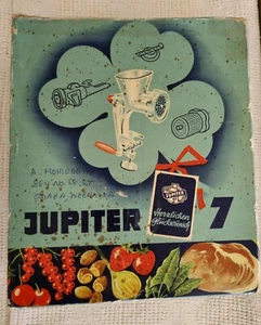 Vintage Jupiter 7 Meat Grinder Made In Germany Box Handle Manual Attachments! - Picture 1 of 23
