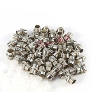 50pcs 5mm LED Holder Base Bezel Surround Panel Mount Metal Silver Socket Bezels - Foto 1 di 2