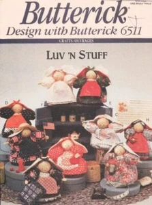Patrón de conejos de peluche de costura de butterick 4" pulgadas vintage artesanal Lov n' Stuff 1992 - Imagen 1 de 1