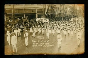 Oregon OR real photo postcard RPPC Rose Festival Lents 1915 Vintage  - Picture 1 of 2