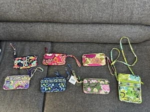 Bolso Bandolera Vera Bradley Mini Hipster Verde Lima + Cartera 6 Muñequeras - Imagen 1 de 3
