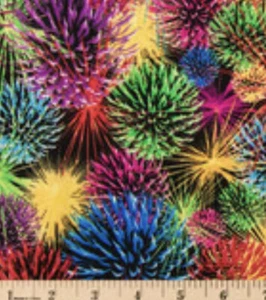 FAT QUARTER FIREWORKS PATRIOTIC JULY 4 INDEPENDANCE DAY COLOR BURST FREESHIP - Picture 1 of 12