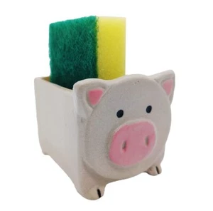 Cute Kitchen Decor Pig Sponge Holder Home Decor Ceramic Kitchen Sponge Holder Pi - Picture 1 of 2