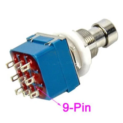 Fußschalter Foot Switch Einbau Schalter 3PDT 9Pin Wahres Bypass Metall HY - Bild 1 von 4