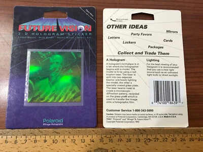 2 x Hologramm Bild Mann Platine Holographie 3D Polaroid 1993 - Bild 1 von 3