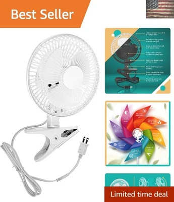 Versatile 6-Inch Clip-On Fan with Adjustable Tilt - Perfect for Small Spaces - Image 1 of 4