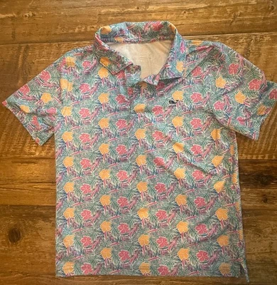 Usado en Excelente Condición Vineyard Vines Niños Polo de Rendimiento Hawaiano Tropical Floral Talla 6 Foto 1 de 4