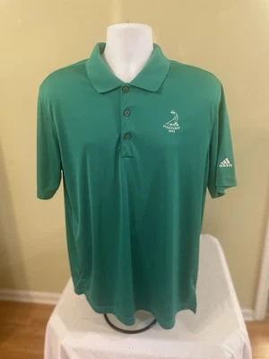 Polo de golf verde Pinehurst de Adidas Kelly talla Lg nuevo sin etiquetas - Pinehurst Country Club Foto 1 de 4