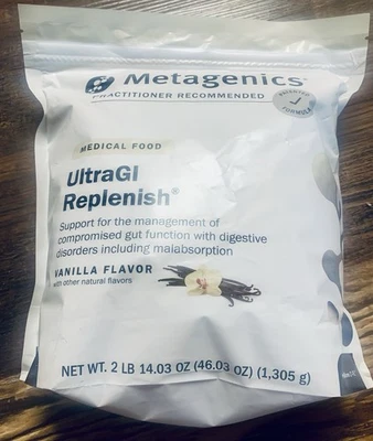 Suplemento alimenticio médico en polvo Metagenics UltraGI Replenish vainilla 30 porciones Foto 1 de 4