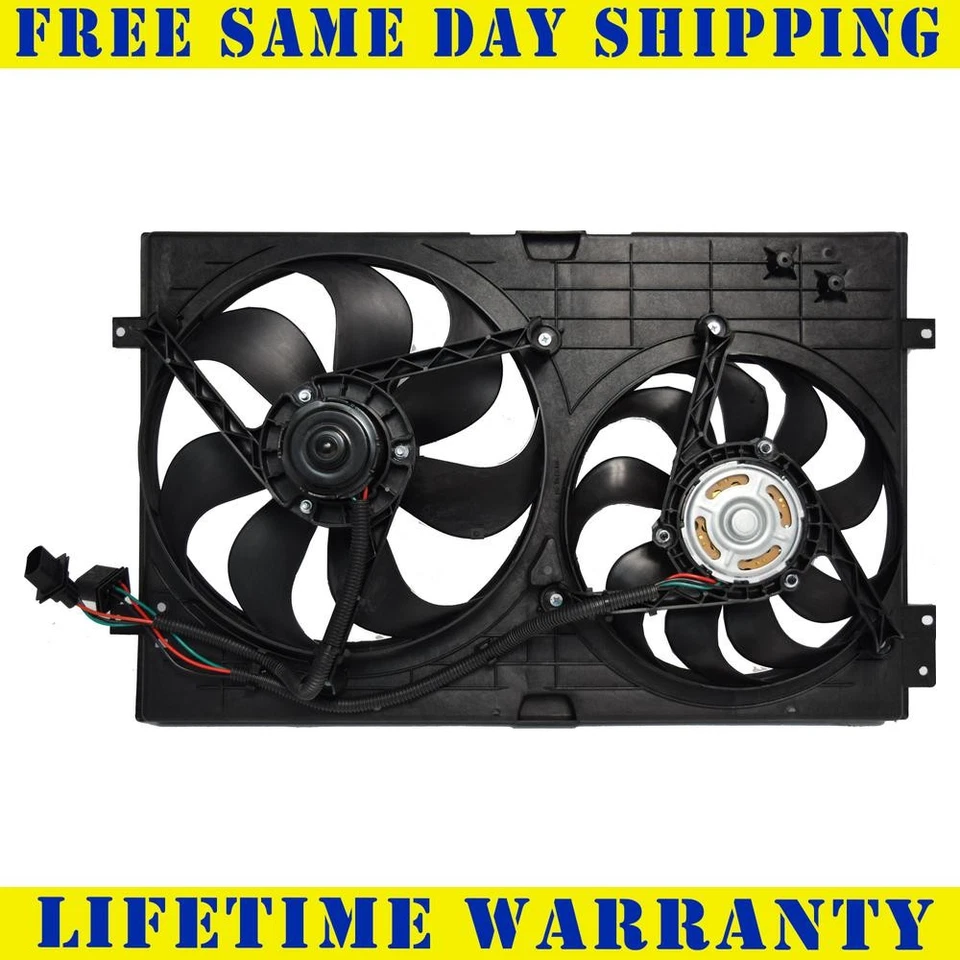Nuevo conjunto de ventilador condensador radiador para Volkswagen Jetta Golf 1999-2005 Foto 1 de 4